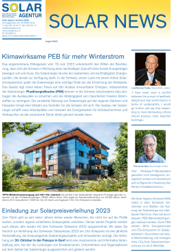 Cover Solar News August 2023 (en allemand)