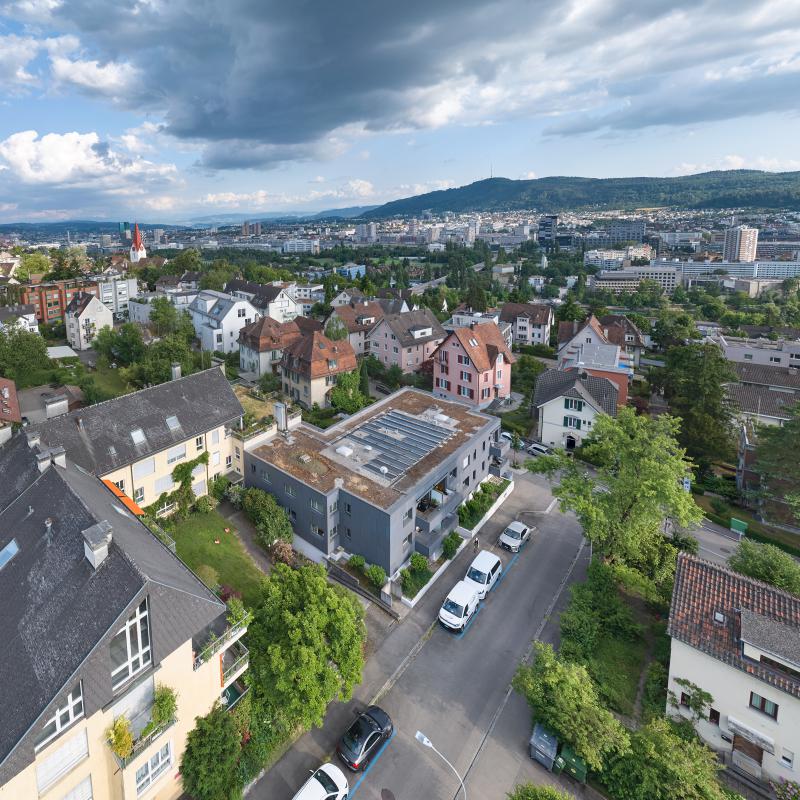 Rénovation solaire 57% de l’immeuble Güntert, 8049 Zurich