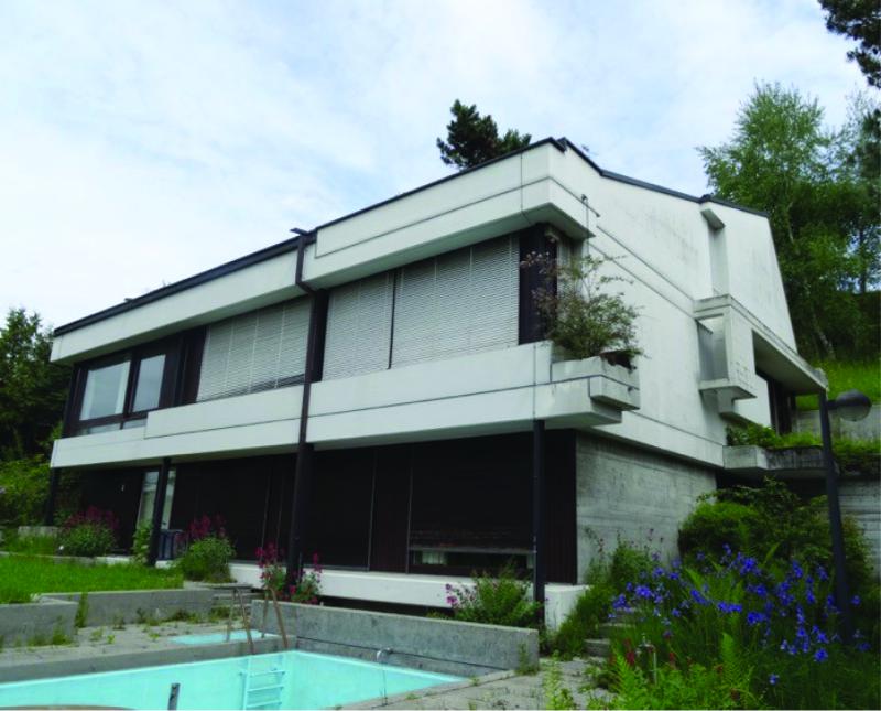 Die Villa als typische Vertreterin des «béton brut». 