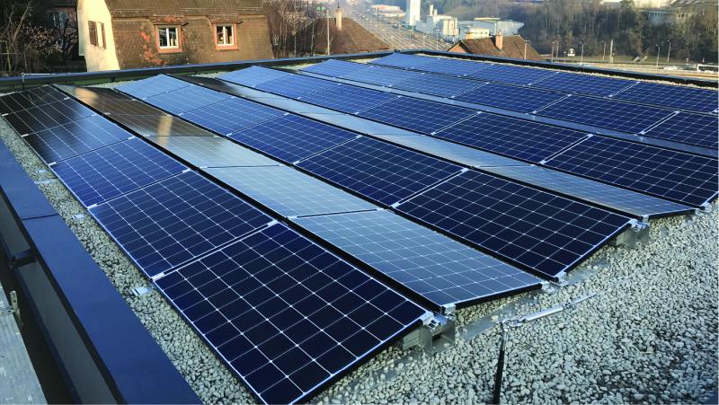 Die 19.2 kW starke Dachanlage produziert rund 16’000 kWh/a